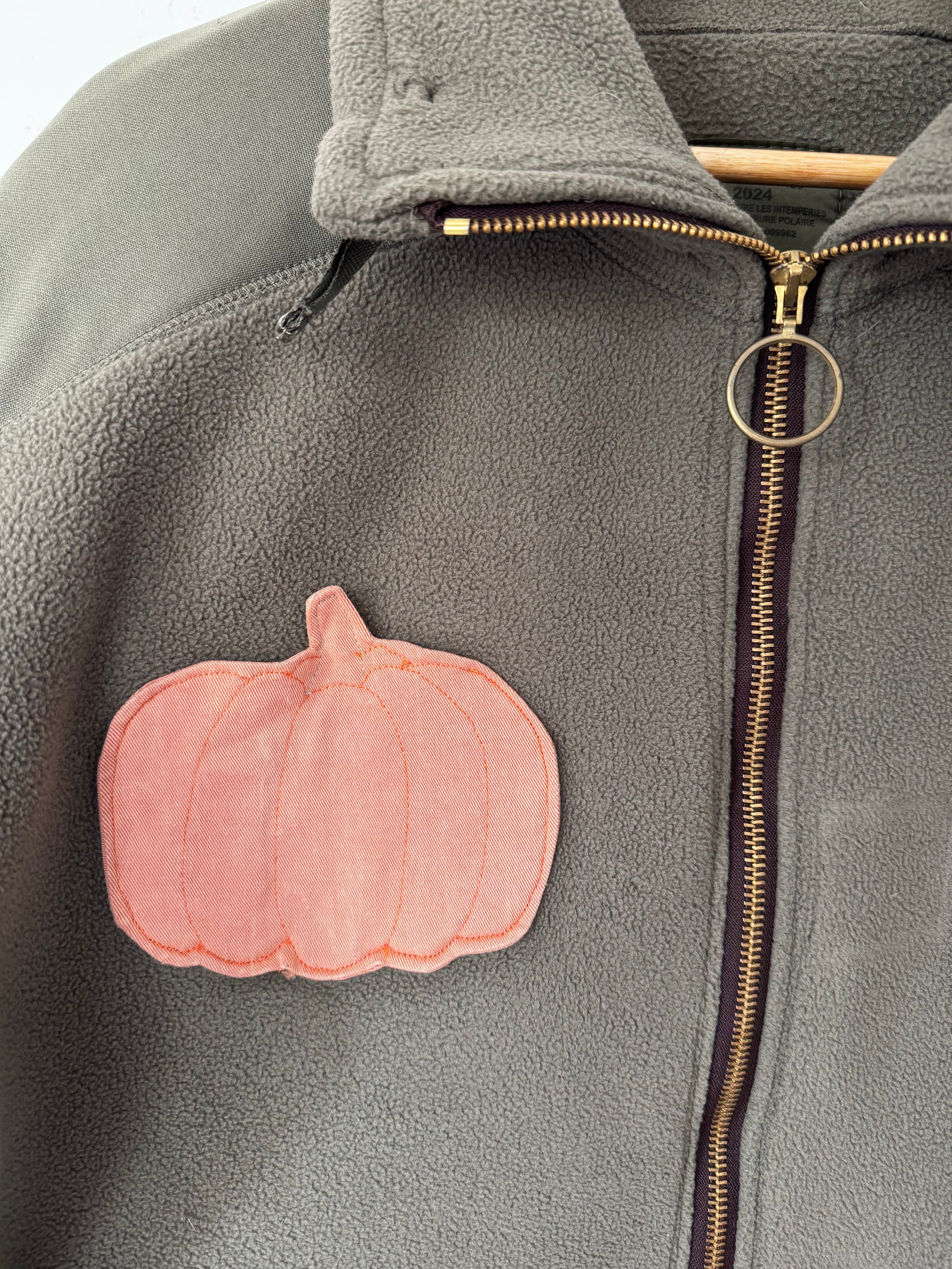 Polaire SPOOKY - kaki et citrouille