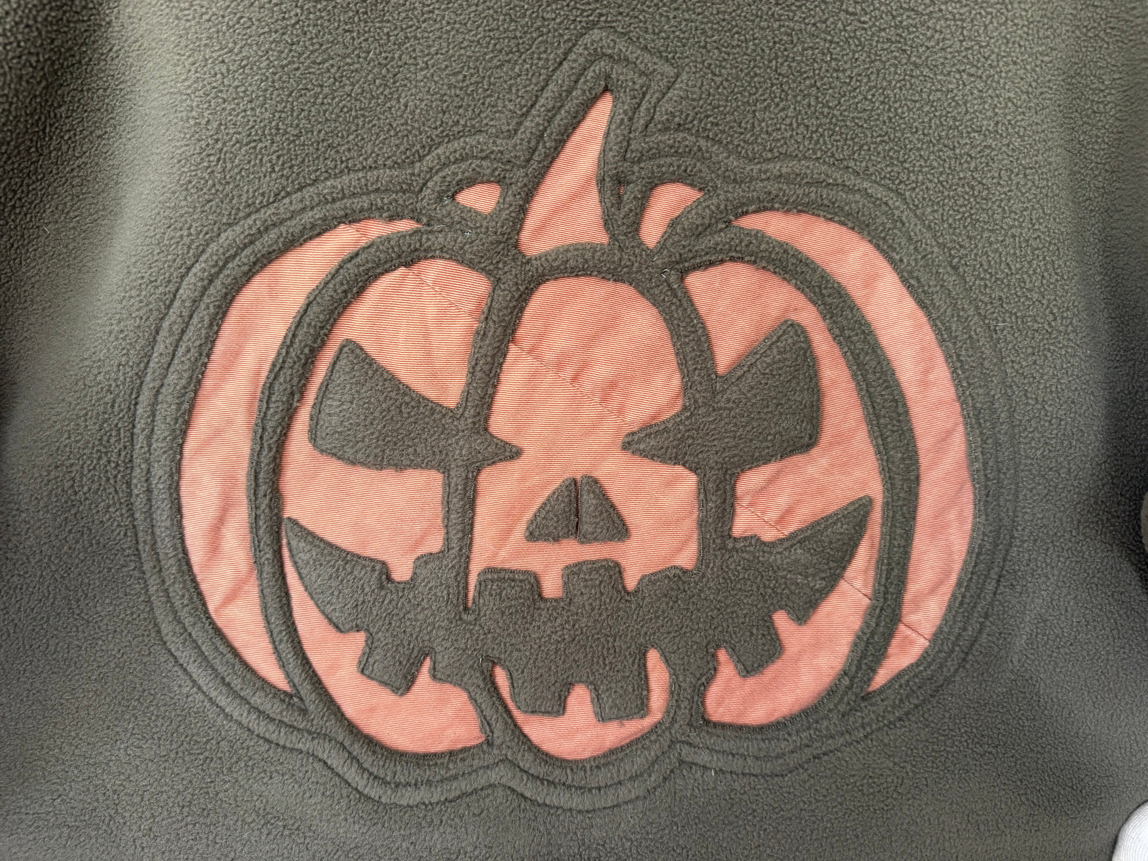 Polaire SPOOKY - kaki et citrouille