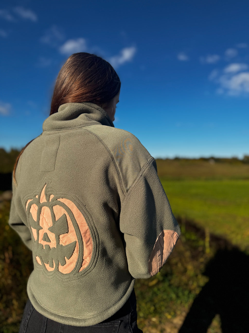 Polaire SPOOKY - kaki et citrouille