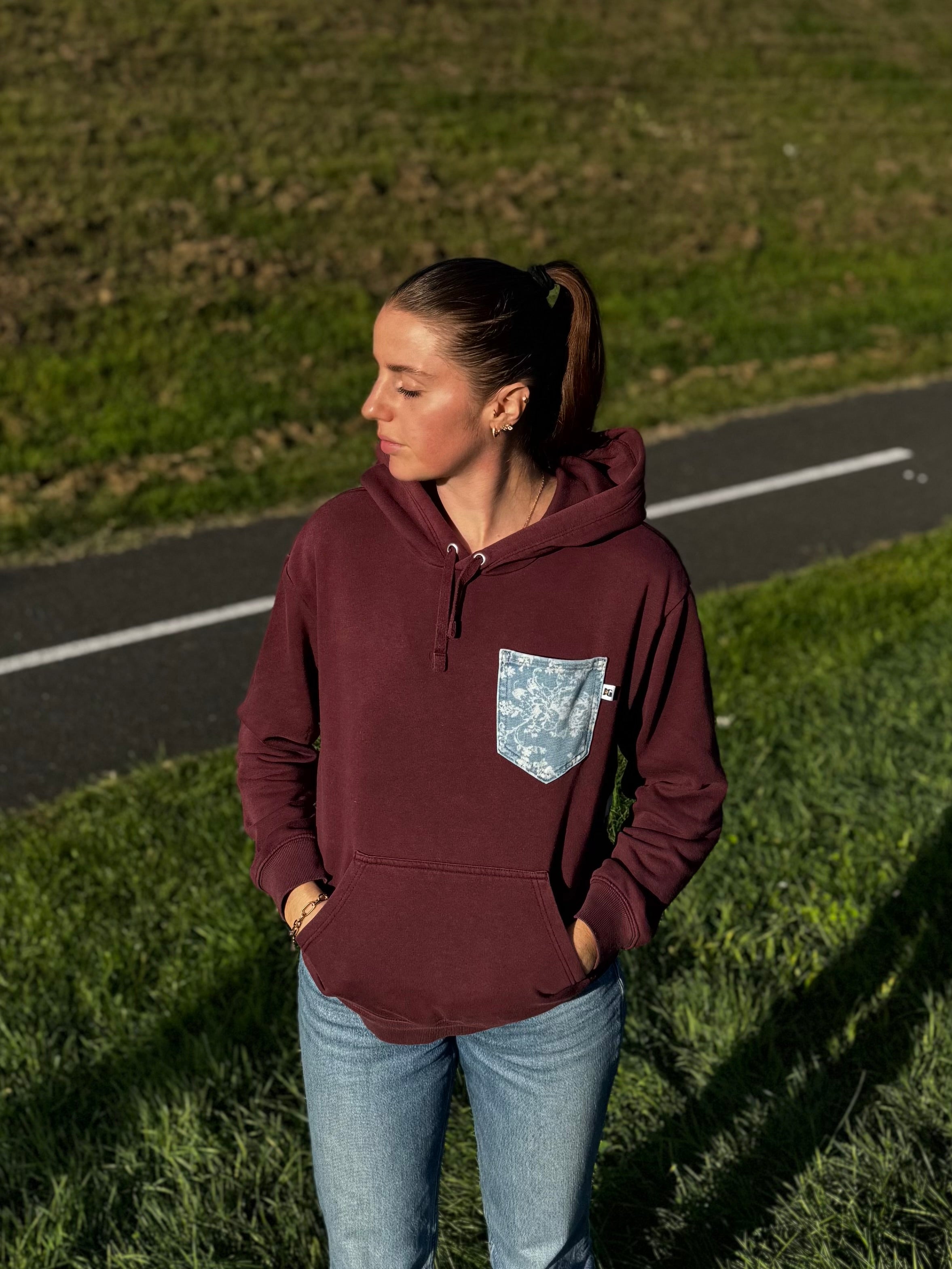 Sweat-shirt SLOGAN - bordeaux
