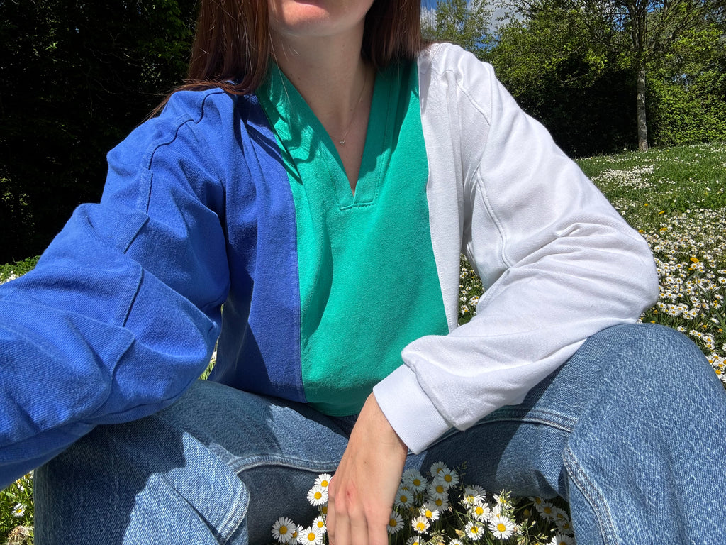 Polo manches longues OLDY - tricolore