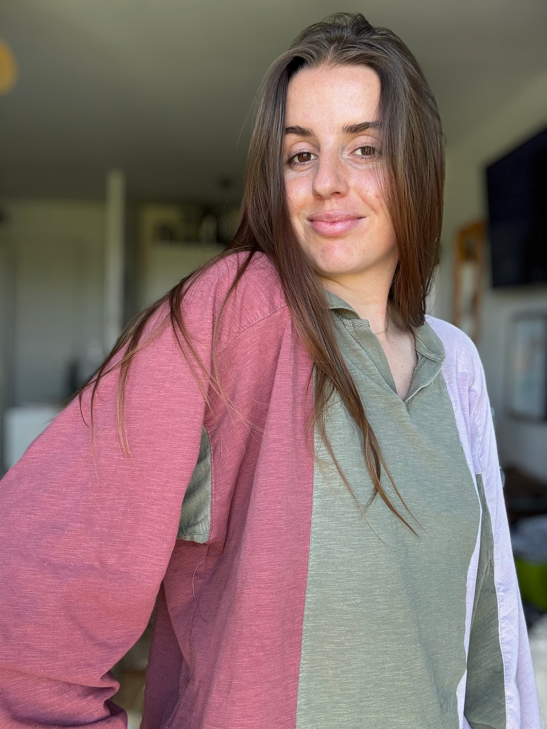 Polo manches longues OLDY - tricolores