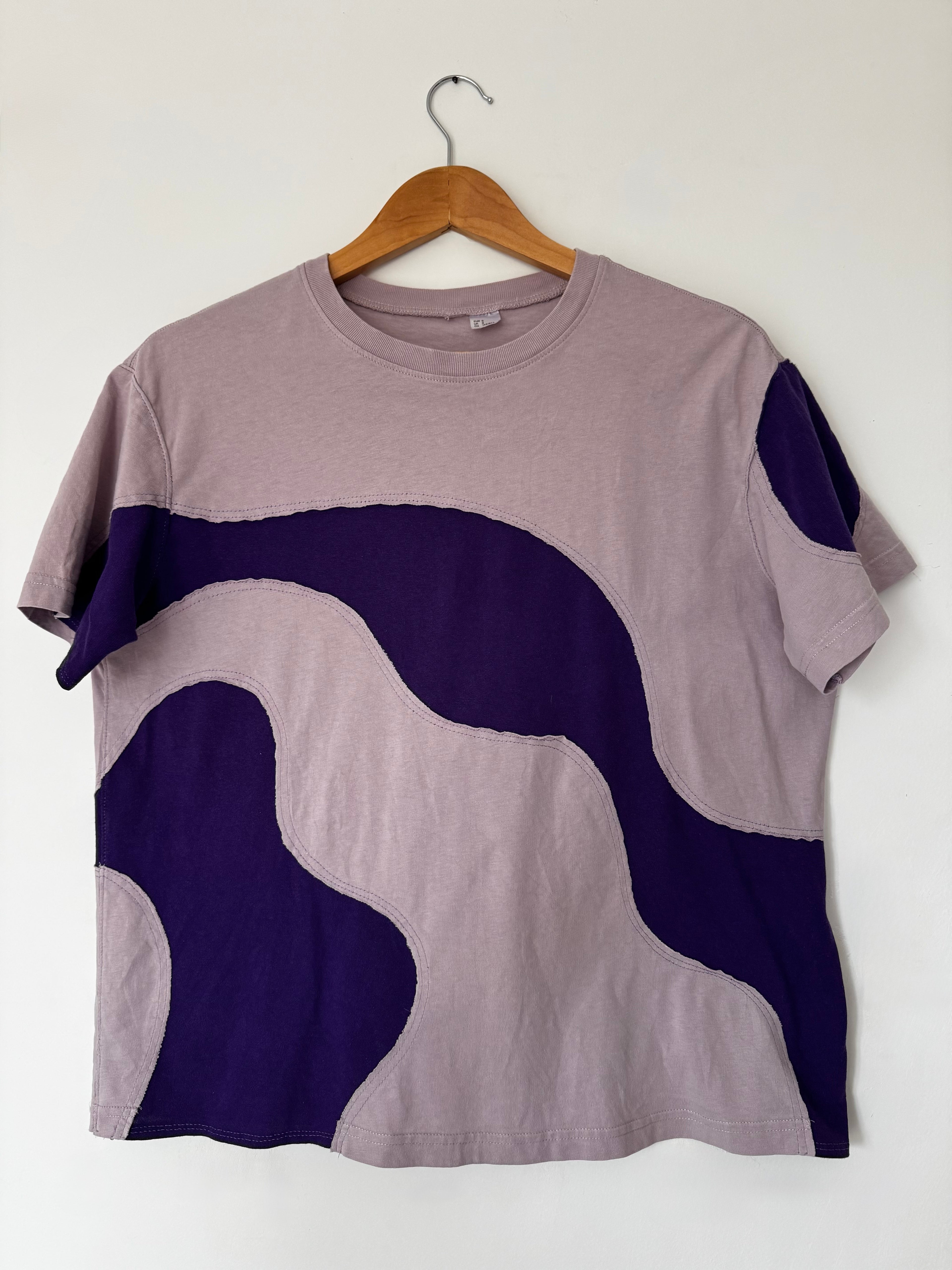 Tee-shirt manches courtes LILA - motifs wavy