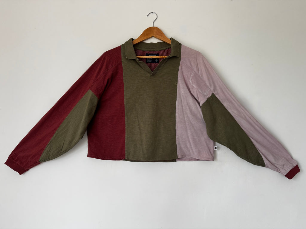 Polo manches longues OLDY - tricolores