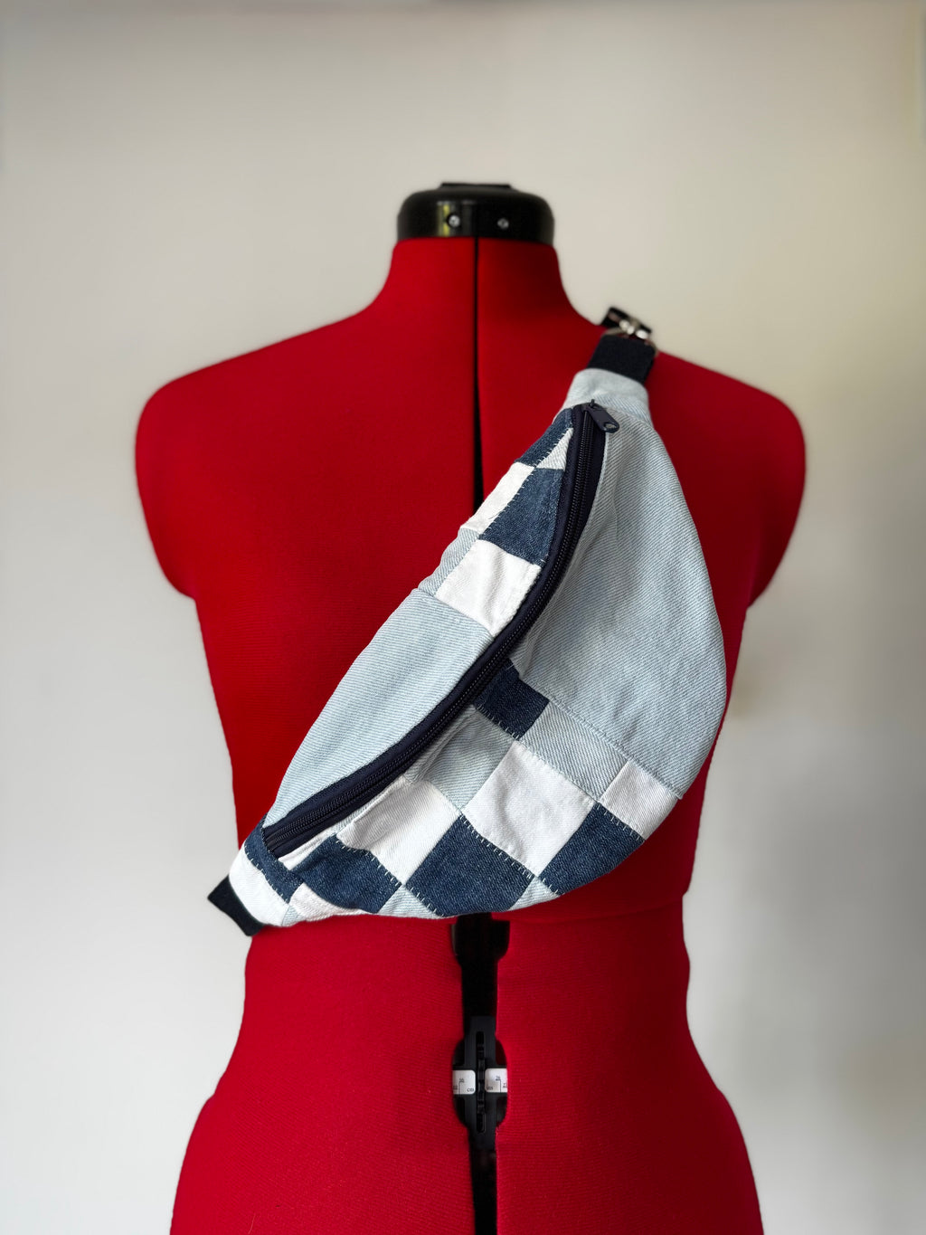 sacoche banane PATCHY - jeans bleus