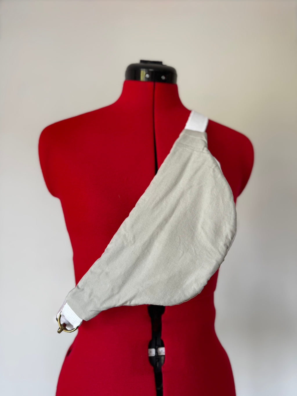 Sacoche banane QUADRY - velours beige