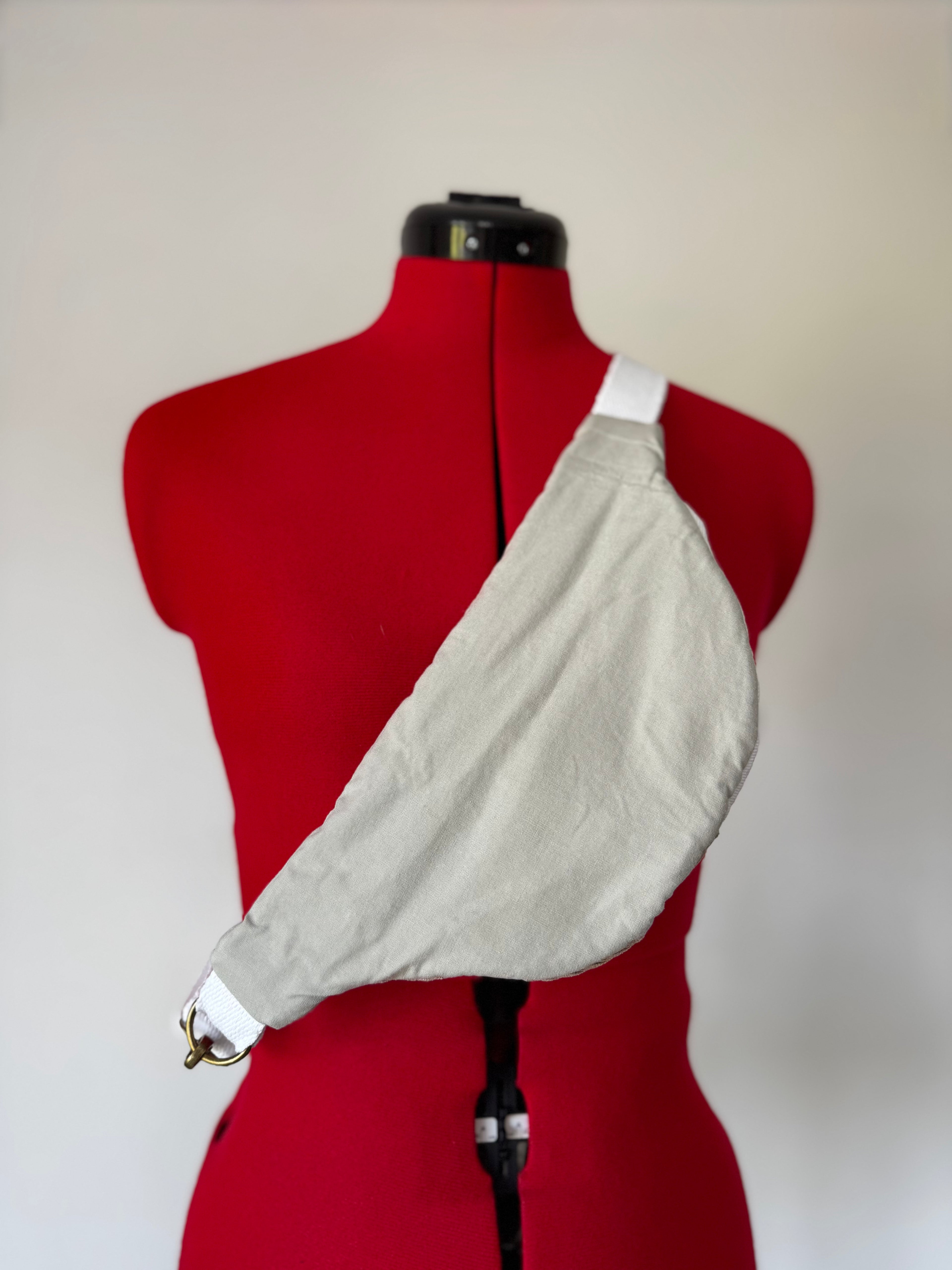 Sacoche banane QUADRY - velours beige